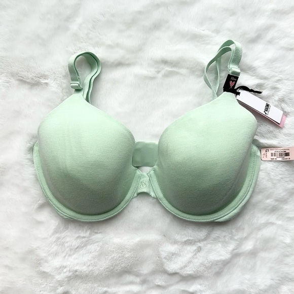 NWT Victorias Secret Naomi Forever Demi Bra Mint Green size 32DD - Picture 1 of 4